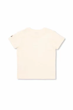 Moncler Enfant cream Logo-printed T-shirt