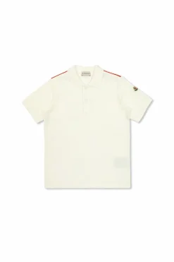 Moncler Enfant cream Polo with logo