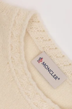 Moncler Enfant cream Sweater with logo