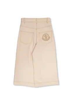 Moncler Enfant cream Trousers with wide legs