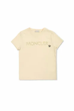 Moncler Enfant cream T-shirt with logo