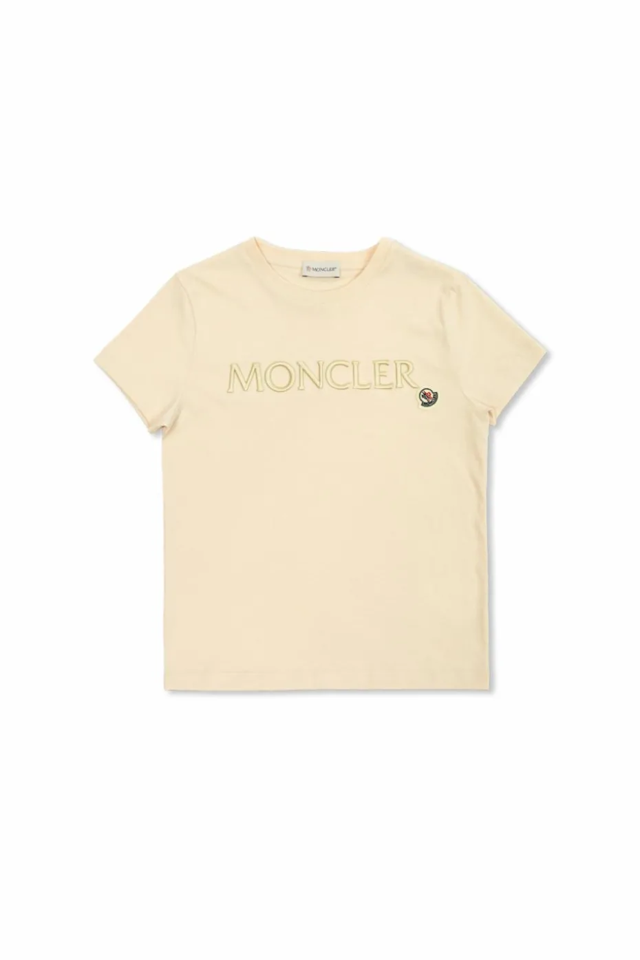 Moncler Enfant cream T-shirt with logo