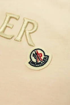 Moncler Enfant cream T-shirt with logo