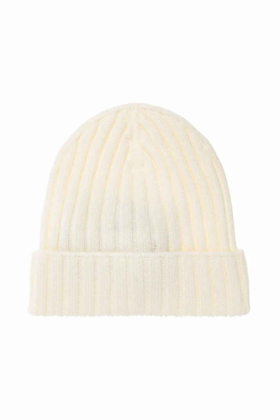 Moncler Enfant cream Wool beanie with logo patch