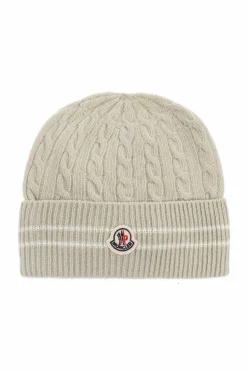 Moncler Enfant GREEN Cap with logo patch