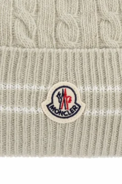 Moncler Enfant GREEN Cap with logo patch