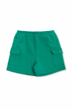 Moncler Enfant GREEN Shorts with logo