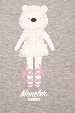 Moncler Enfant GREY T-shirt with logo