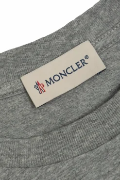 Moncler Enfant GREY T-shirt with embroidered logo