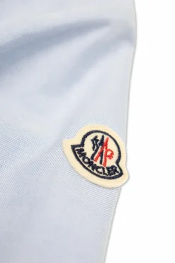 Moncler Enfant light blue Cotton shirt with pocket