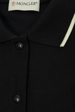 Moncler Enfant NAVY BLUE Dress with logo