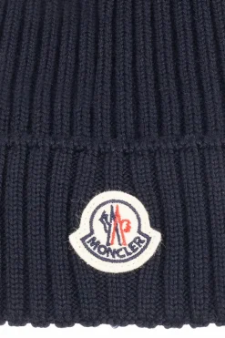 Moncler Enfant NAVY BLUE Pom-pom hat