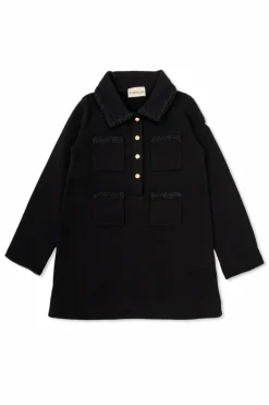 Moncler Enfant NAVY BLUE Cotton dress with pockets