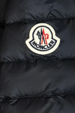 Moncler Enfant NAVY BLUE Down jacket with stand-up collar