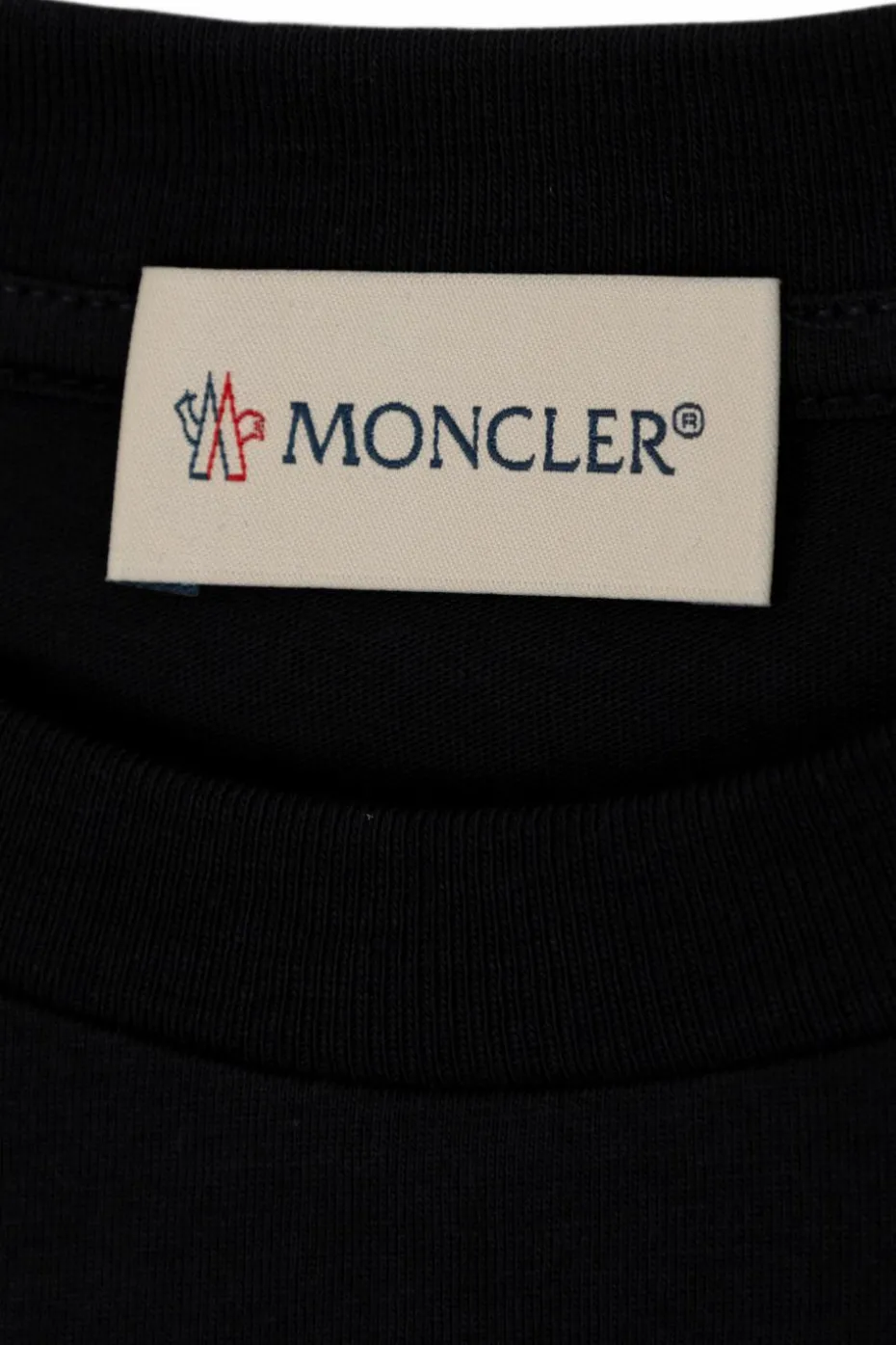 Moncler Enfant NAVY BLUE T-shirt with logo