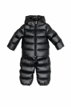 Moncler Enfant NAVY BLUE Quilted set: jacket and bib pants