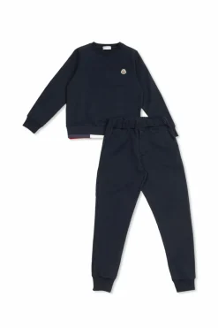 Moncler Enfant NAVY BLUE Set: Sweatshirt and Sweatpants