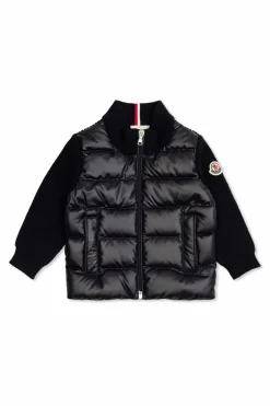 Moncler Enfant NAVY BLUE Cardigan with quilted insert