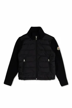 Moncler Enfant NAVY BLUE Cardigan with quilted front