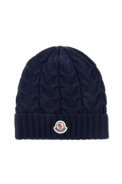 Moncler Enfant NAVY BLUE Wool beanie