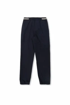 Moncler Enfant NAVY BLUE Trousers with logo patch