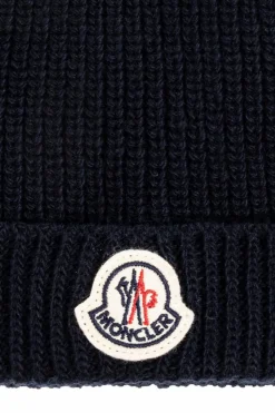 Moncler Enfant NAVY BLUE Wool beanie