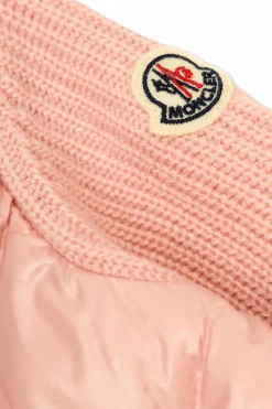 Moncler Enfant PINK Cardigan with quilted front