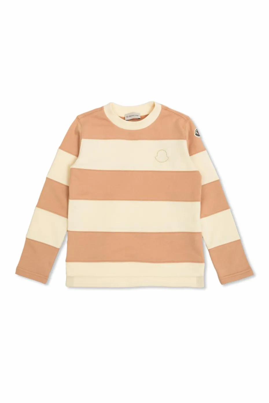 Moncler Enfant PINK Sweatshirt with stripe pattern