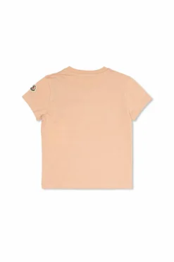 Moncler Enfant PINK T-shirt with embroidered logo