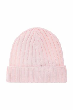 Moncler Enfant PINK Wool beanie with logo patch