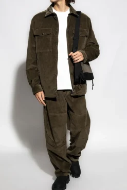 Moncler GREEN Corduroy jacket `Ambroisie`