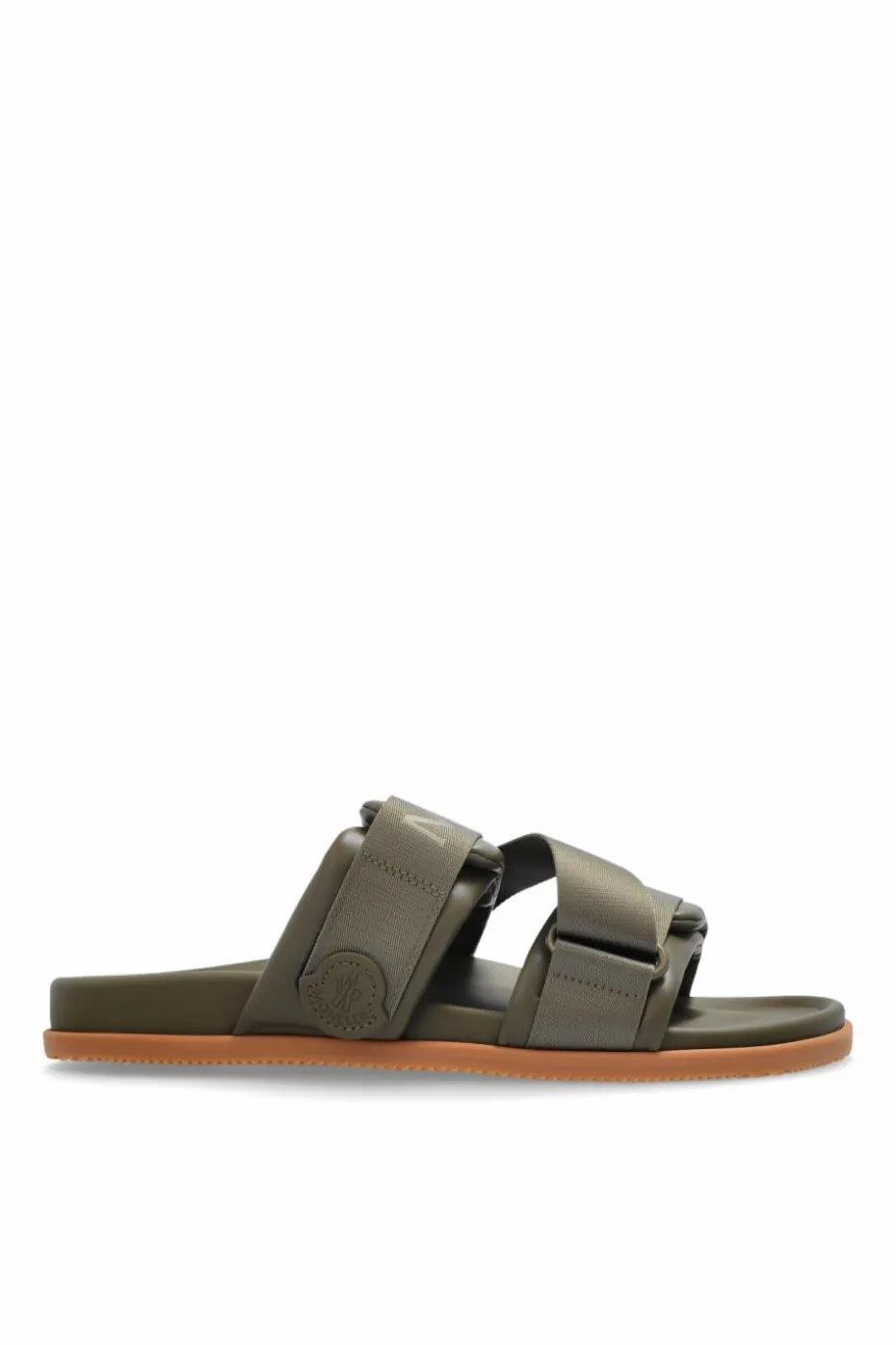 Moncler GREEN Leather slides