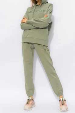 Moncler GREEN Sweatpants with logo