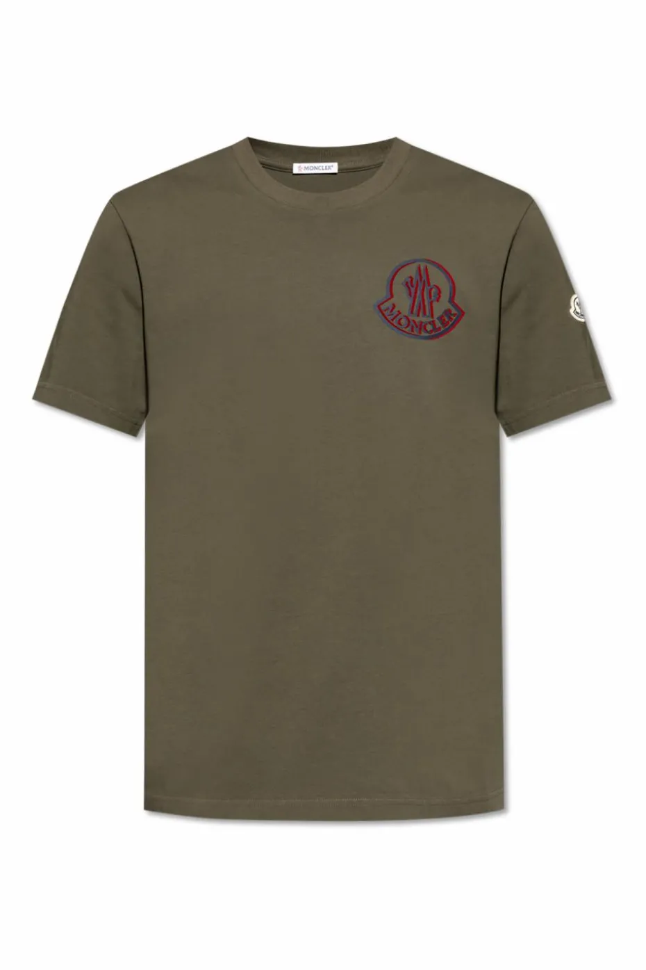 Moncler GREEN T-shirt with printed logo