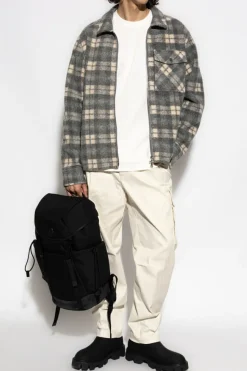 Moncler GREY Checked pattern shirt