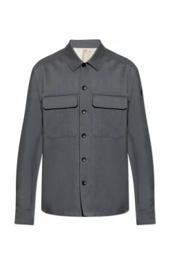 Moncler GREY Wool shirt