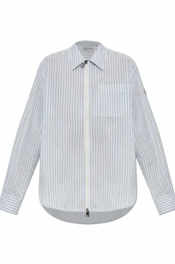 Moncler light blue Striped pattern shirt "Camicia"