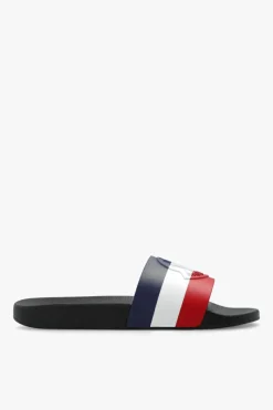 Moncler NAVY BLUE ‘Basile’ rubber slides