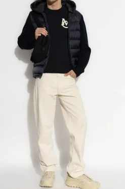 Moncler NAVY BLUE Cardigan with down insert