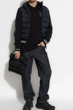 Moncler NAVY BLUE Cardigan with down insert