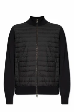 Moncler NAVY BLUE Cardigan with down front
