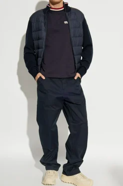 Moncler NAVY BLUE Cardigan with down insert