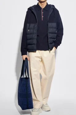 Moncler NAVY BLUE Hoodie with logo
