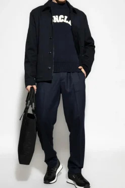 Moncler NAVY BLUE Jacket with logo