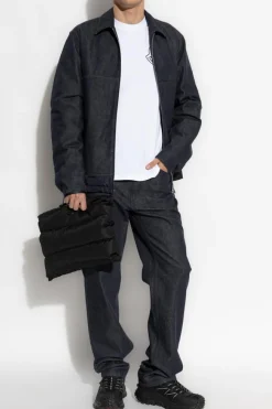 Moncler NAVY BLUE Jeans with logo