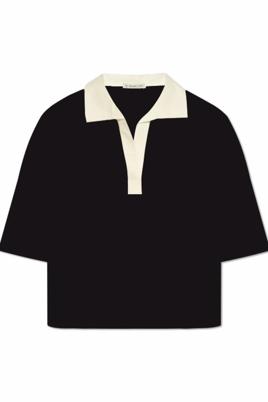 Moncler NAVY BLUE Polo with logo patch