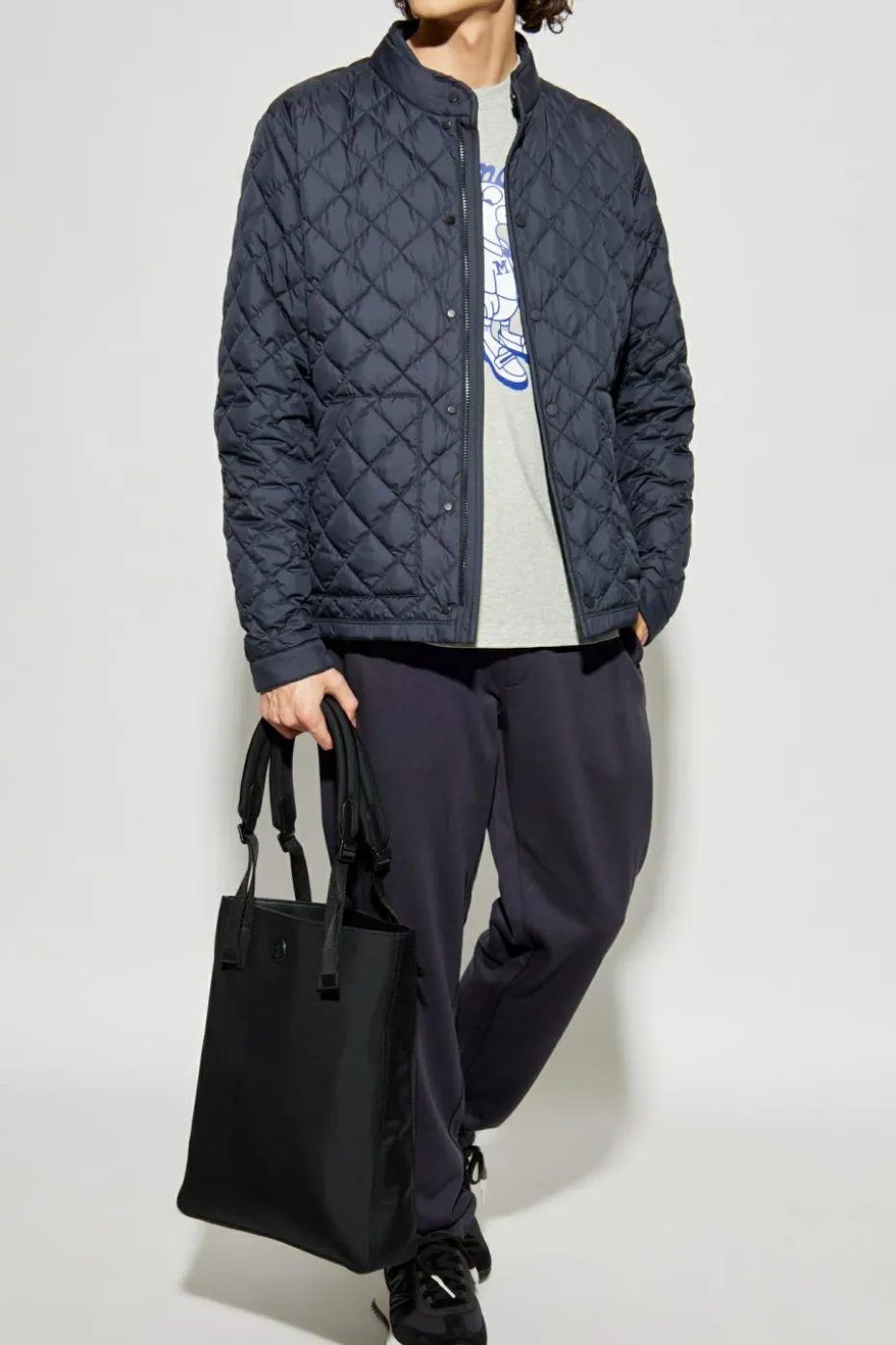 Moncler NAVY BLUE Quilted jacket "Oise"