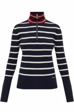 Moncler NAVY BLUE Striped pattern top