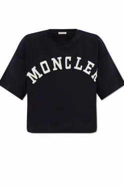 Moncler NAVY BLUE T-shirt with logo