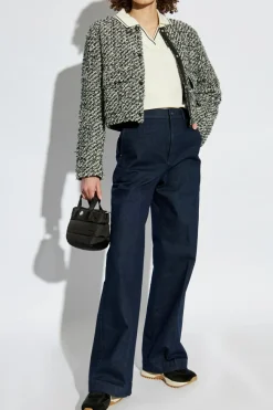 Moncler NAVY BLUE Tweed down jacket Duphin